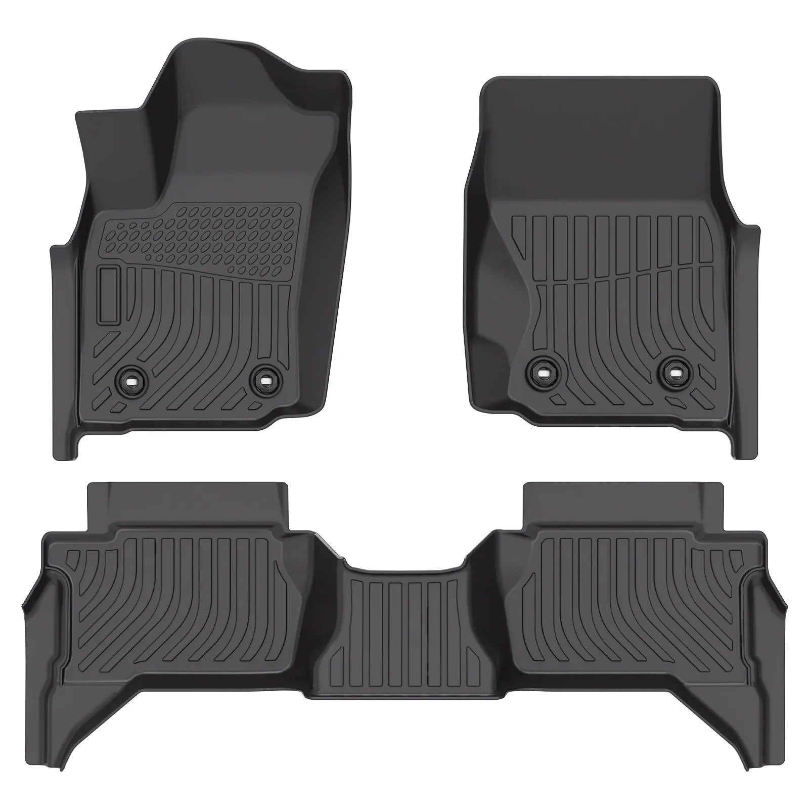 Custom TPE All-Weather Floor Mats for 2024-2025 Toyota Tacoma Double Cab (Automatic)