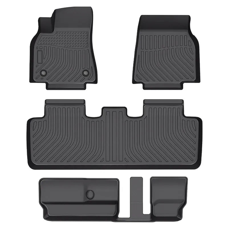Custom TPE All-Weather Floor Mats for 2020-2024 Tesla Model Y (7 Seats)