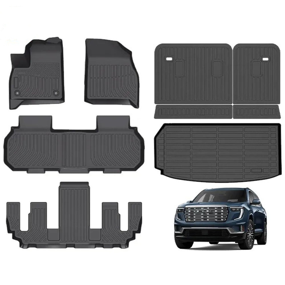 Custom TPE All-Weather Floor Mats for 2024-2025 GMC Acadia & Acadia Denali (Bucket Seats)