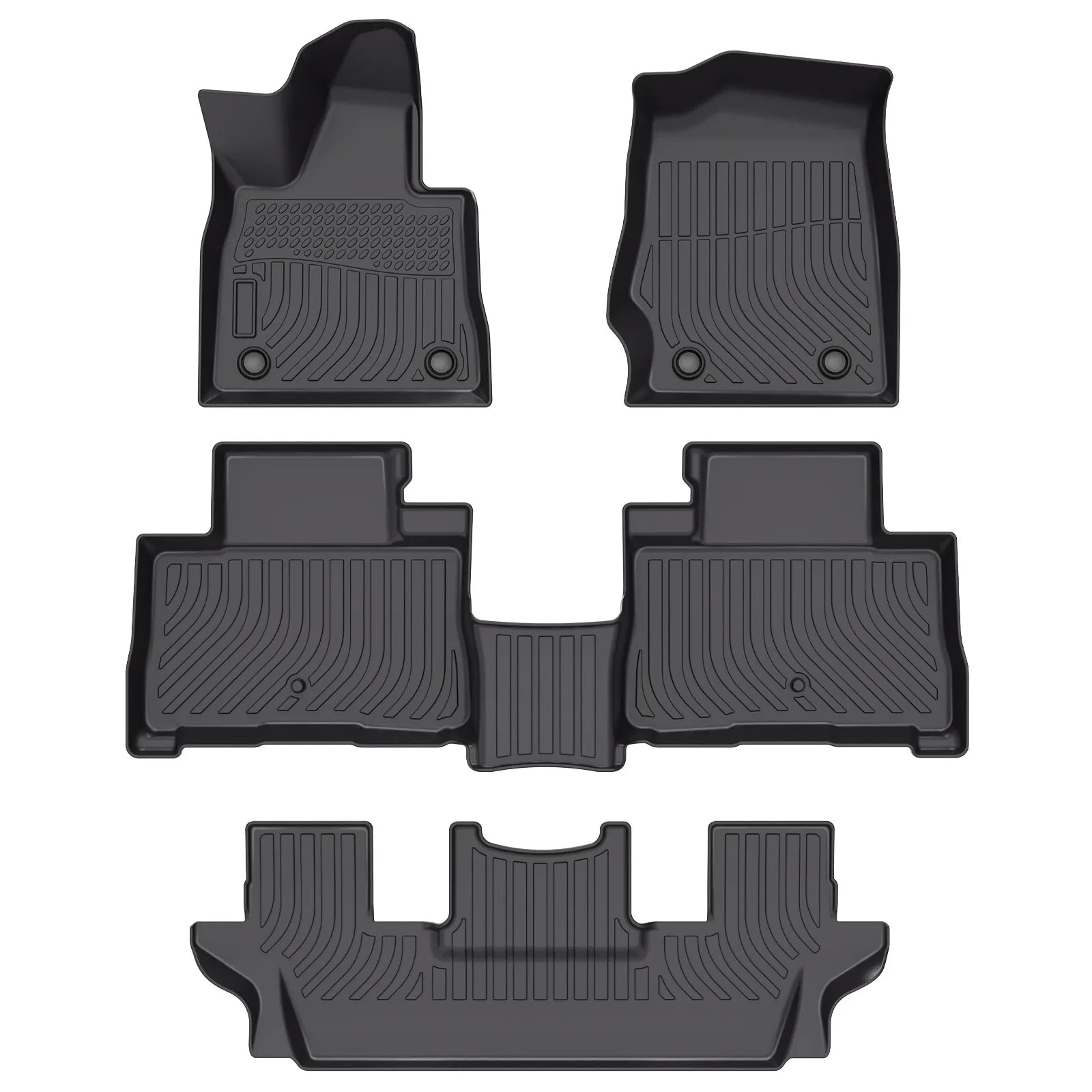 Custom TPE All-Weather Floor Mats for 2020-2025 Lincoln Aviator (6 Seats)