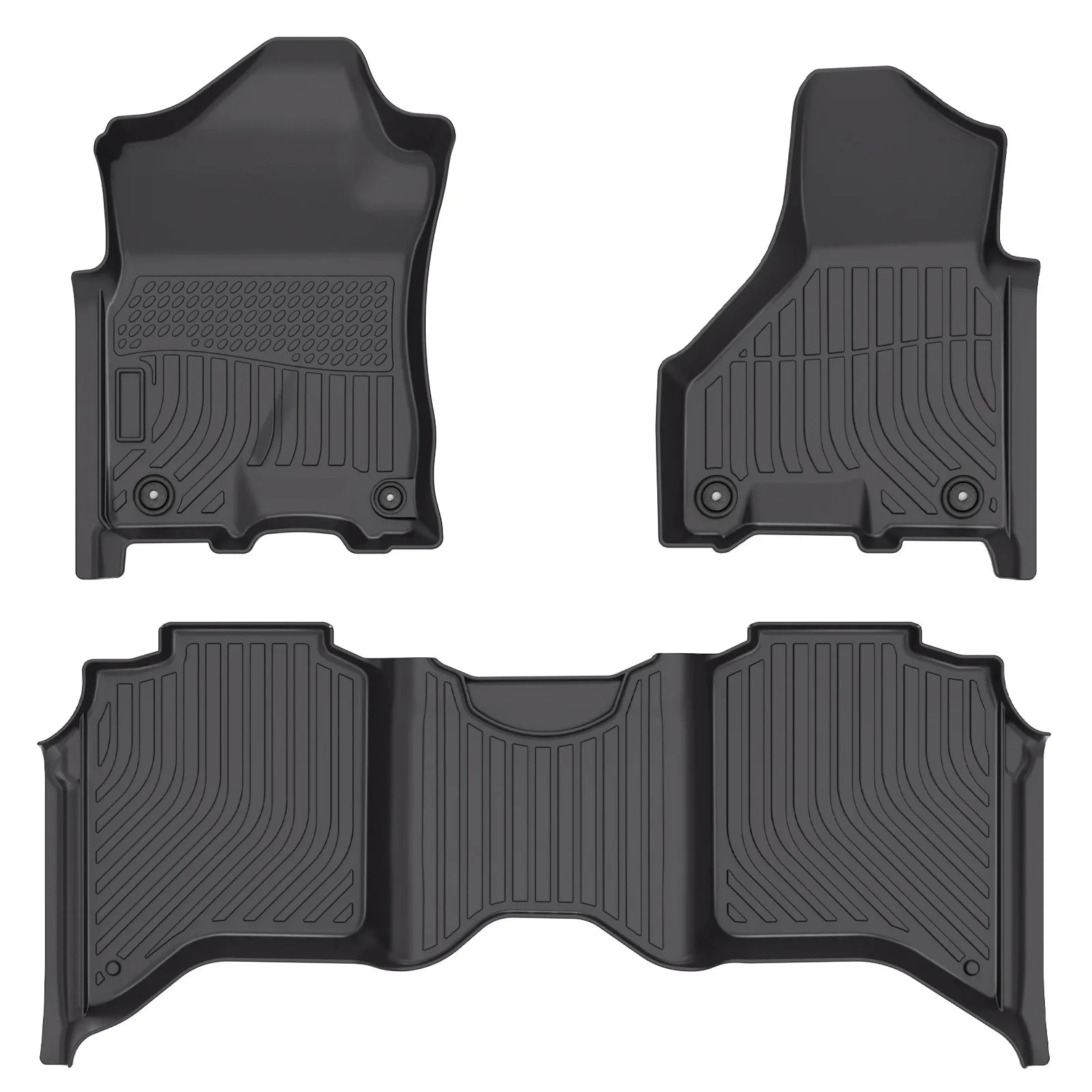 Custom TPE All-Weather Floor Mats for 2019-2024 Dodge Ram 2500 & 3500 Crew Cab