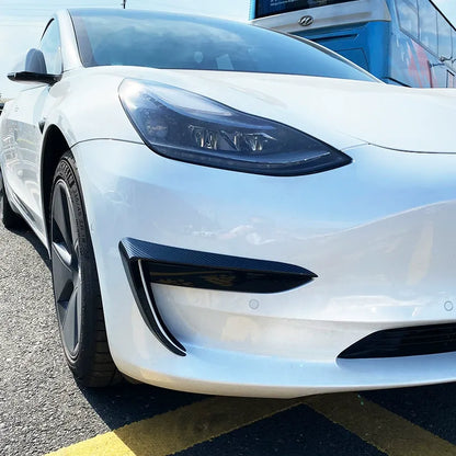 Front Bumper Canard/Splitter Decal – Exterior Modification for 2017+ Tesla Model 3