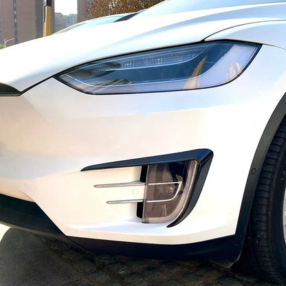 Front Bumper Canards & Fog Light Trim Decals for 2015–2020 Tesla Model X