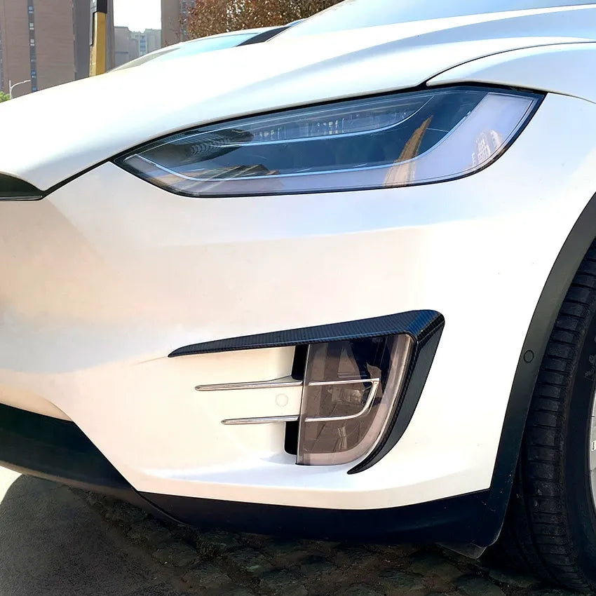 2015-2020 Tesla Model X Front Bumper Canards & Fog Light Trim Decals