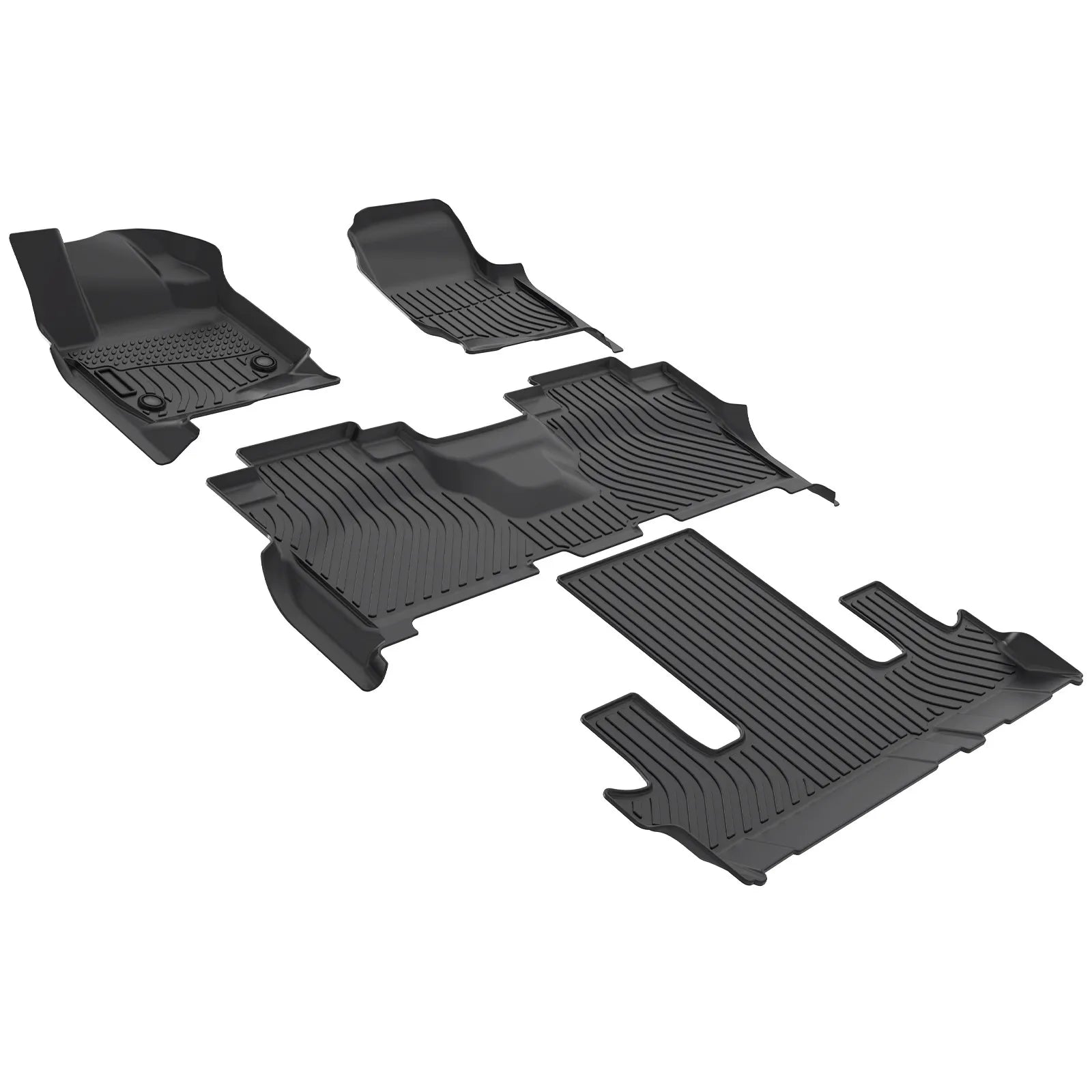 Custom TPE All-Weather Floor Mats for 2021-2024 Ford Expedition Max (Bucket Seating)