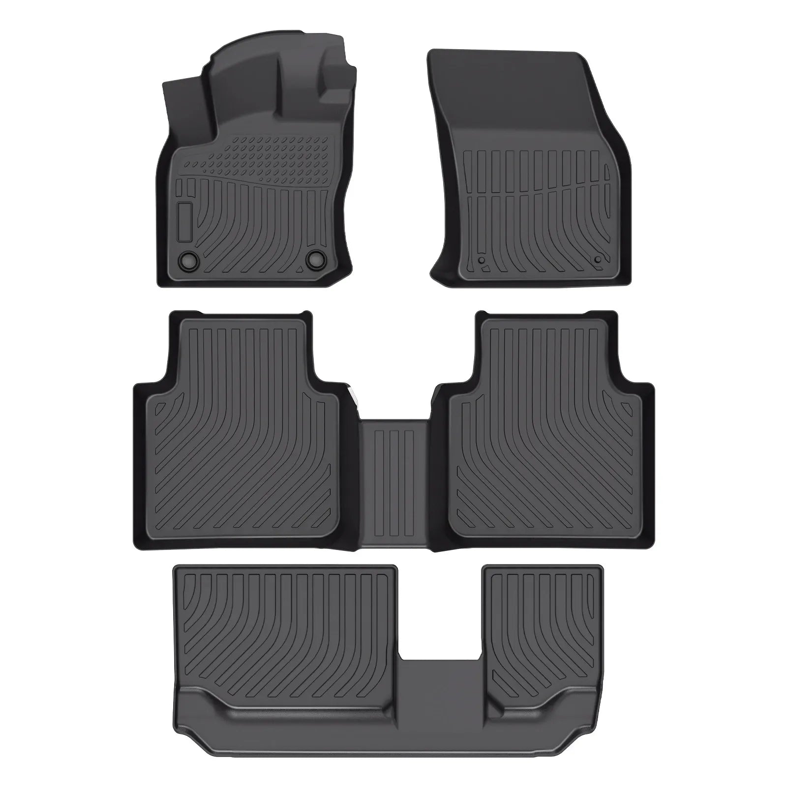 Custom TPE All-Weather Floor Mats for 2018-2024 Volkswagen Tiguan (7 Seats)