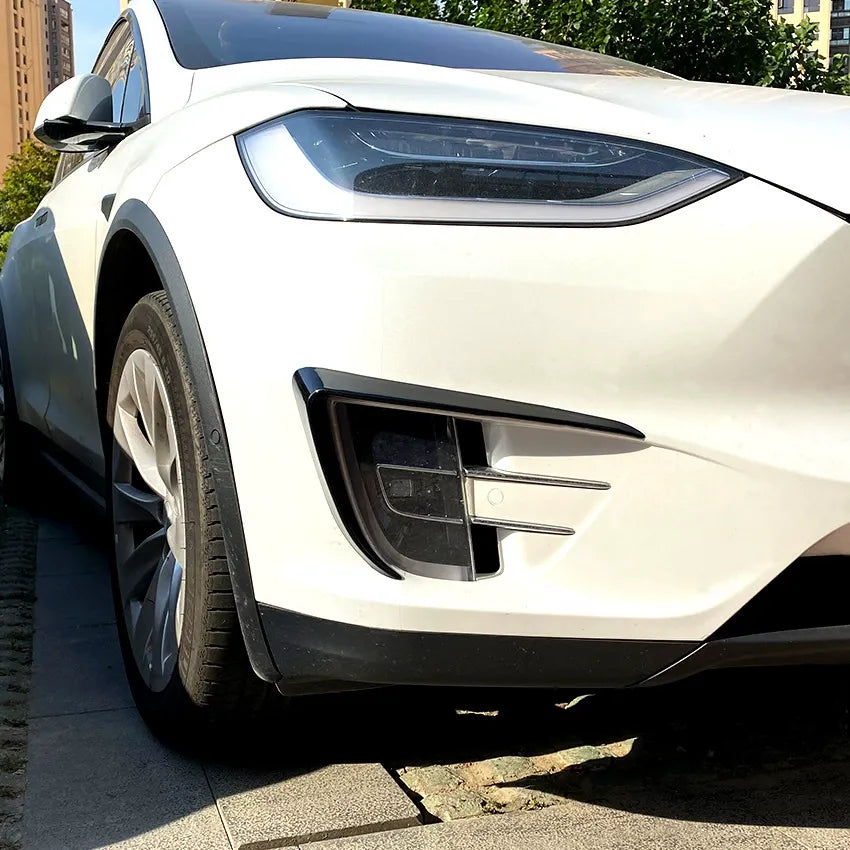 2015-2020 Tesla Model X Front Bumper Canards & Fog Light Trim Decals