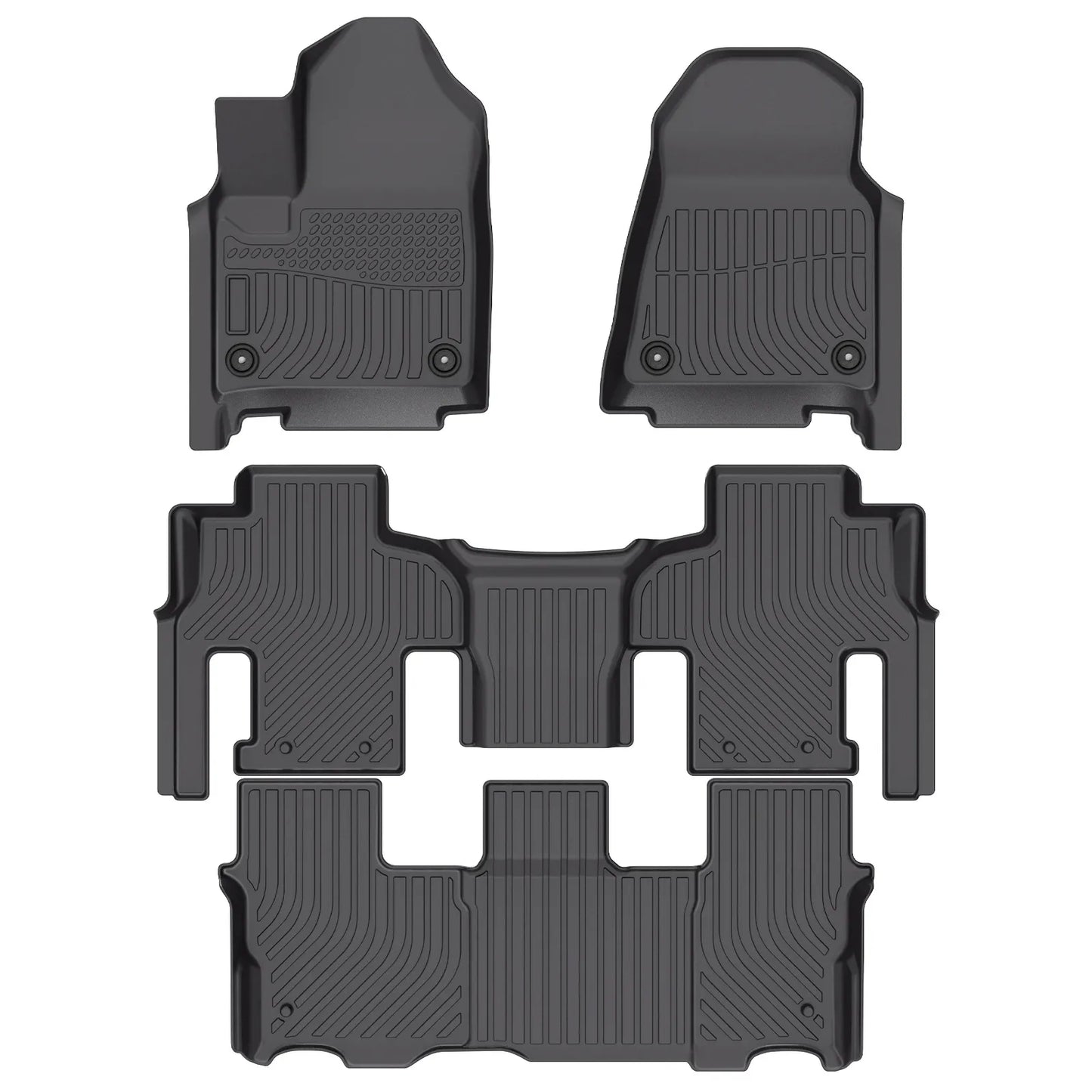 for 2022-2025 Jeep Wagoneer 8 Seater & 8 L Seater TPE Car Floor Mats
