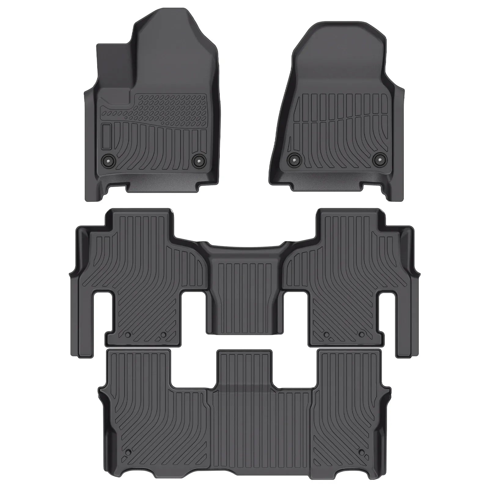 Custom 3D TPE All-Weather Floor & Cargo Liner Set for 2022-2025 Jeep Wagoneer (8 Seats)