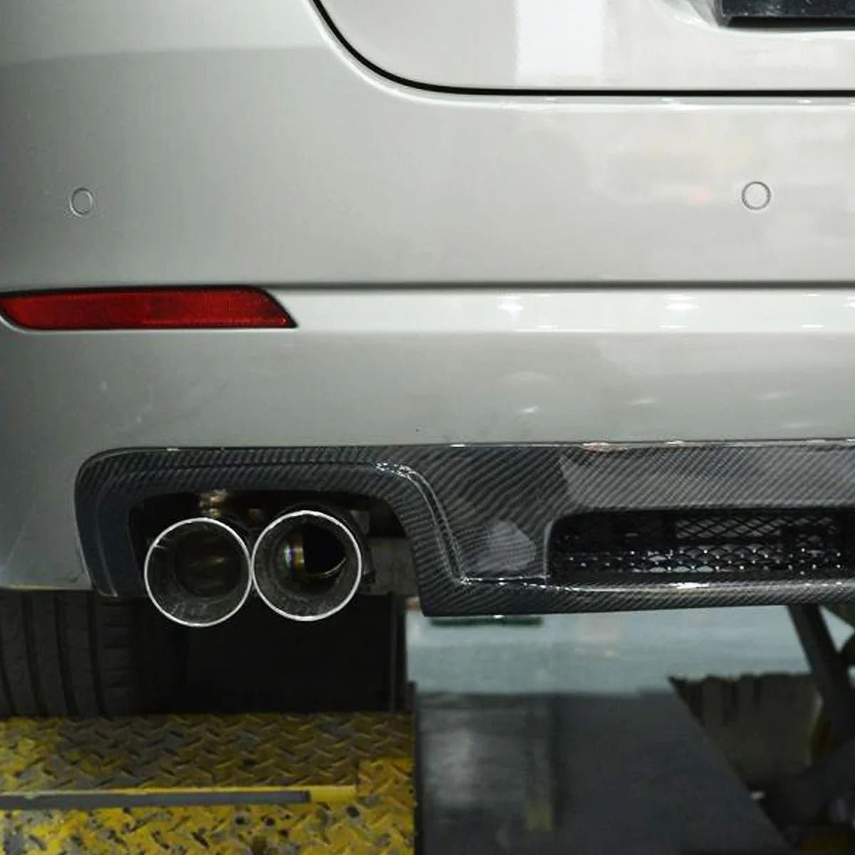 BMW 5 Series F10 Pre-LCI 2010-2013 Rear Bumper Diffuser Carbon Fiber, Not for M Sport/M5 Models