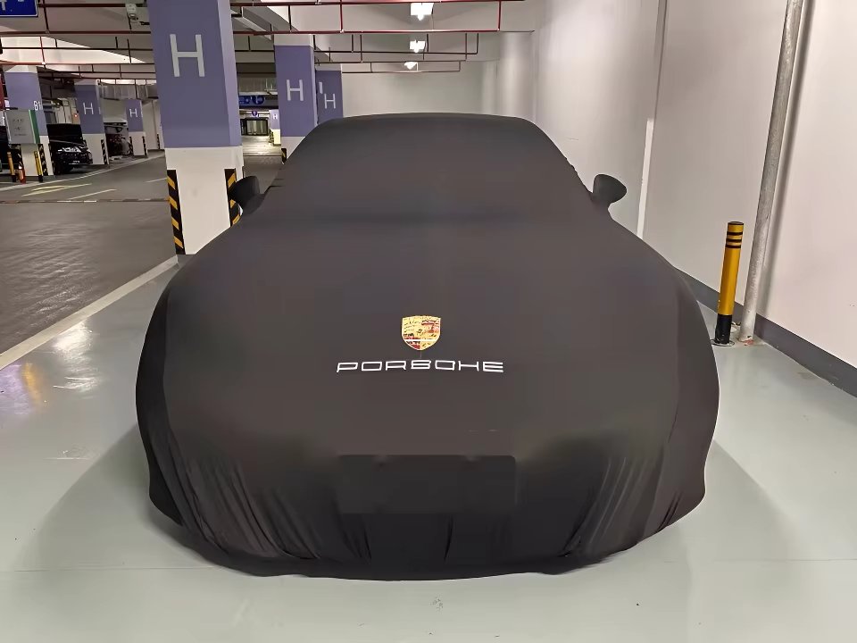 Car Cover for Porsche 718 911 Taycan Panamera Macan Cayenne,Soft Velvet Elastic Fabric,Outdoor UV & Weather Resistant Full Shield