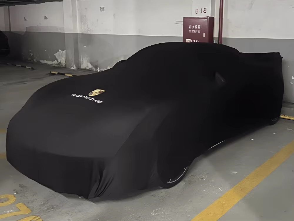 Car Cover for Porsche 718 911 Taycan Panamera Macan Cayenne,Soft Velvet Elastic Fabric,Outdoor UV & Weather Resistant Full Shield