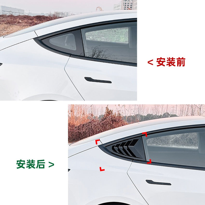 2024+ Tesla Model 3 Exterior Window Louver Decals