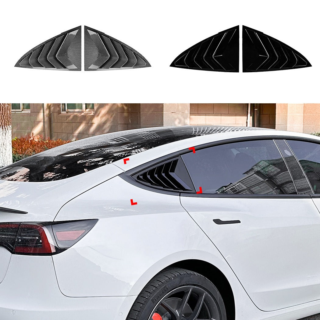 2017-2024 Tesla Model 3 Rear Window Louver Decals