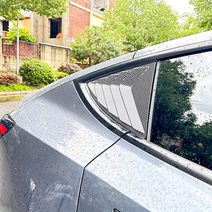 Exterior Modification: Rear Side Window Louver Decals for 2019+ Tesla Model Y