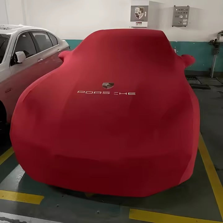 Car Cover for Porsche 718 911 Taycan Panamera Macan Cayenne,Soft Velvet Elastic Fabric,Outdoor UV & Weather Resistant Full Shield