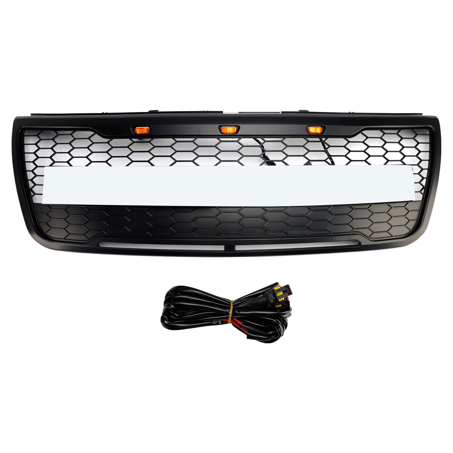 Ford Explorer 2012-2015 Front Upper Bumper Grill Grille With Lights Grey