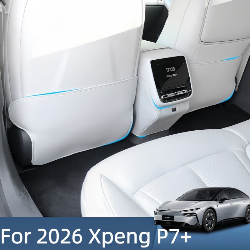 Leather Seat Back Anti-Kick Mat for 2026 XPENG P7+