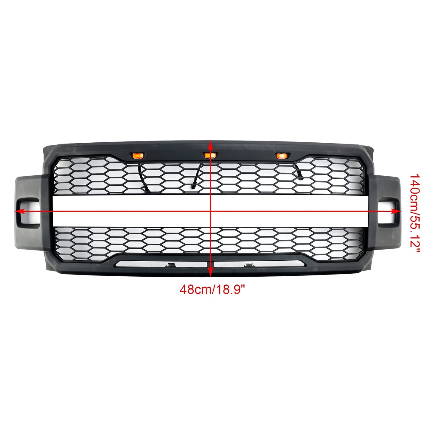 Front Bumper Grill Grille Fit 2017-2019 Ford F-250 F-350 F-450 Raptor Style