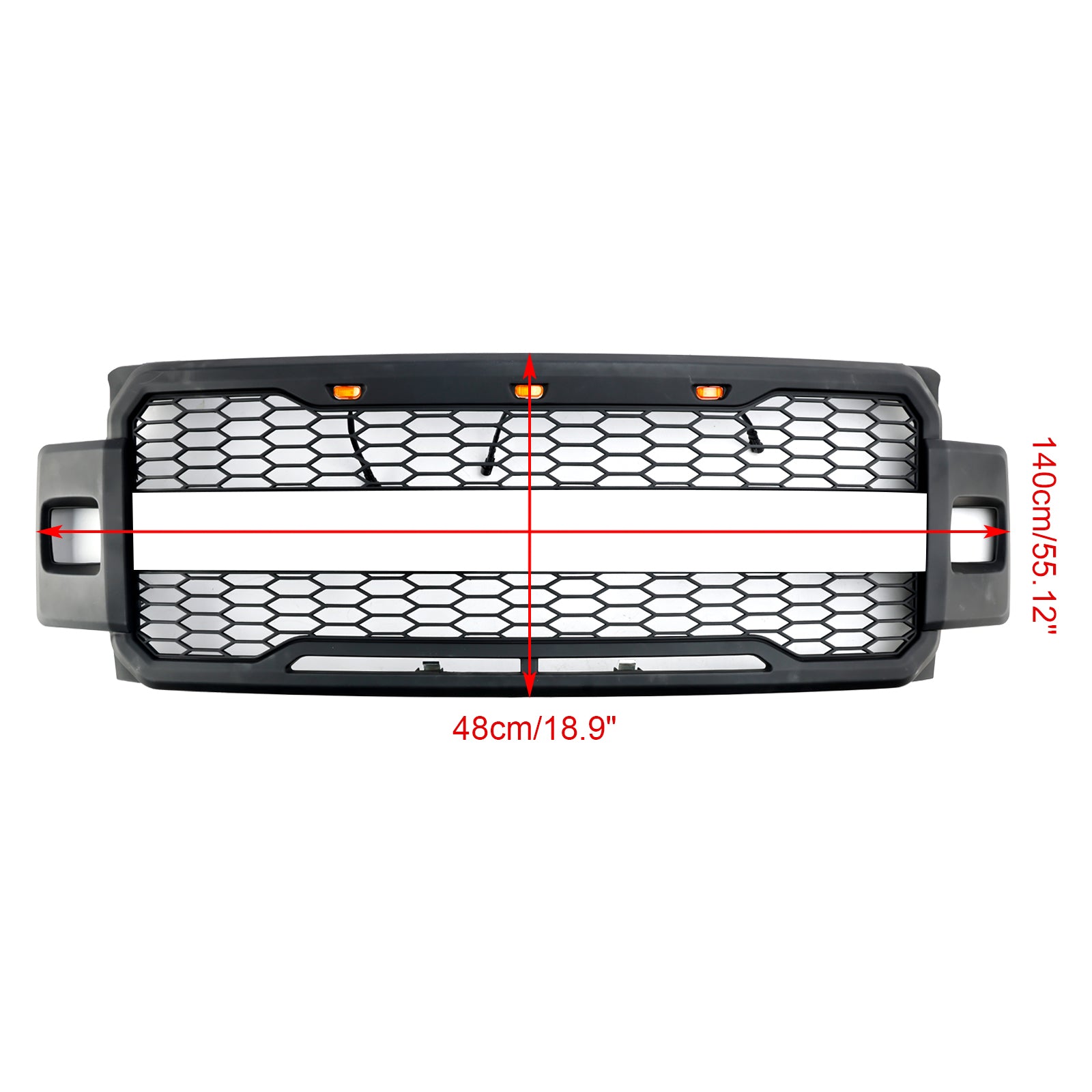 Front Bumper Grill Grille Fit 2017-2019 Ford F-250 F-350 F-450 Raptor Style