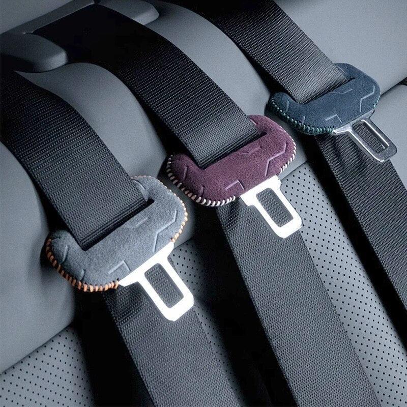 Alcantara Seat Belt Lock Mount Protective Cover
