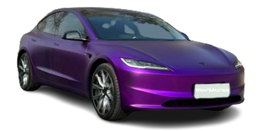 Gloss Metallic Vinyl Wrap Midnight Purple (PET Liner)