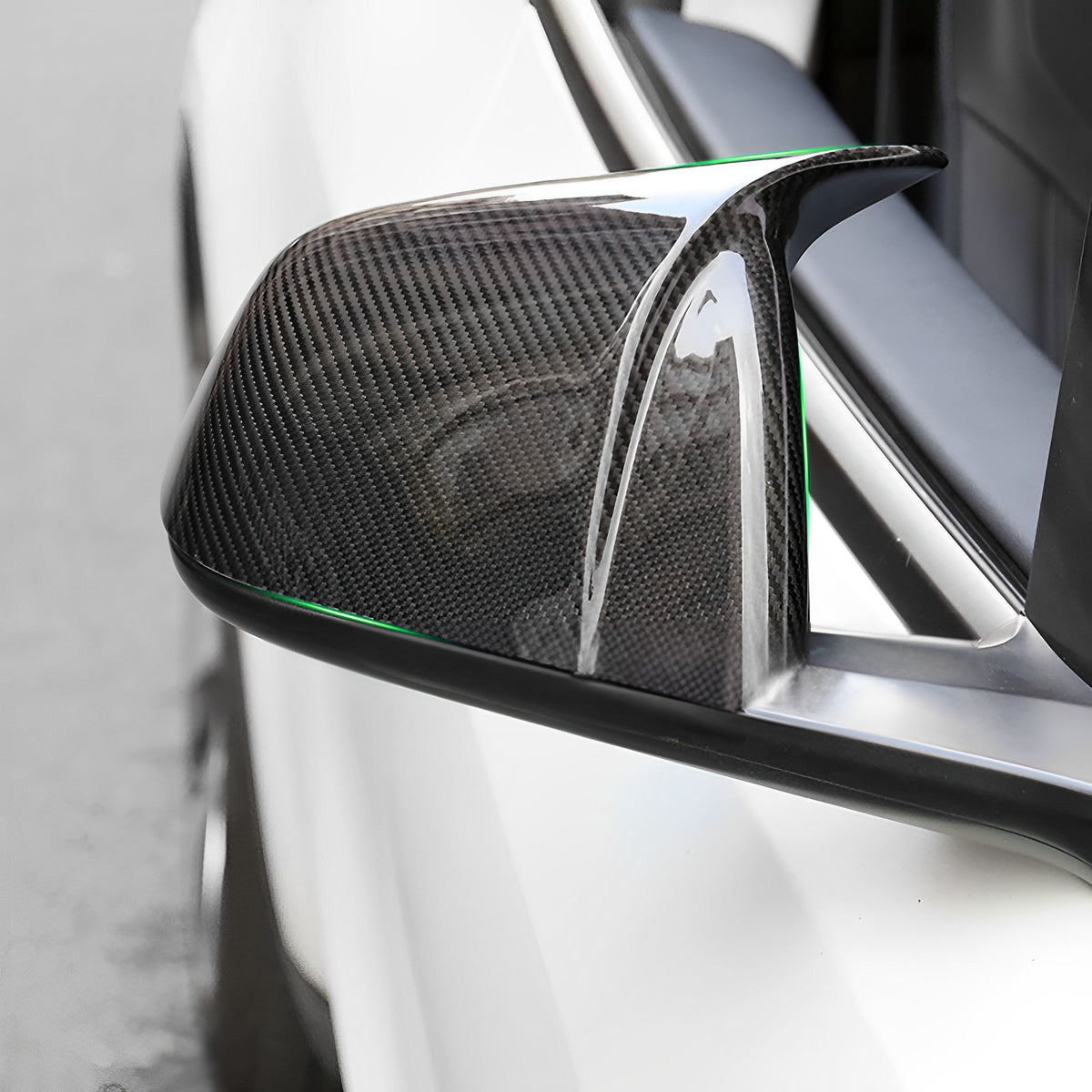 TESERY Mirror Caps for Model S / X ( Sporty Style ) - Dry Carbon Fiber Exterior Mods - Tesery Official Store