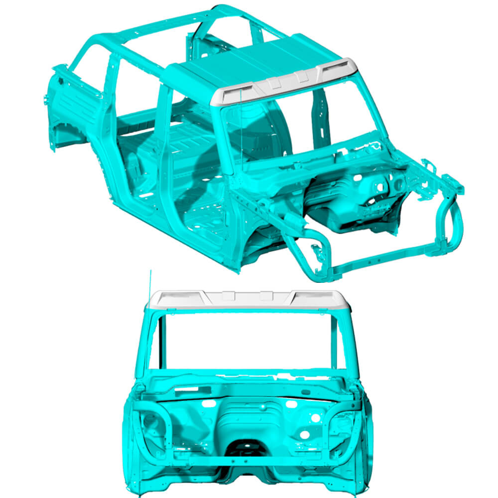 Ford BRONCO Sport Utility 2D 4D 2021-2022 Front Roof Spoiler Carbon Fiber