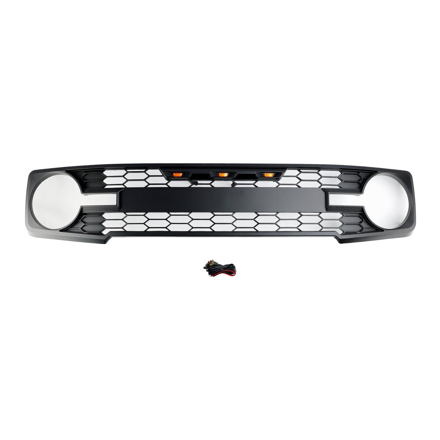 Ford Bronco 2021-2023 Black Front Bumper Grille Grill W/LED