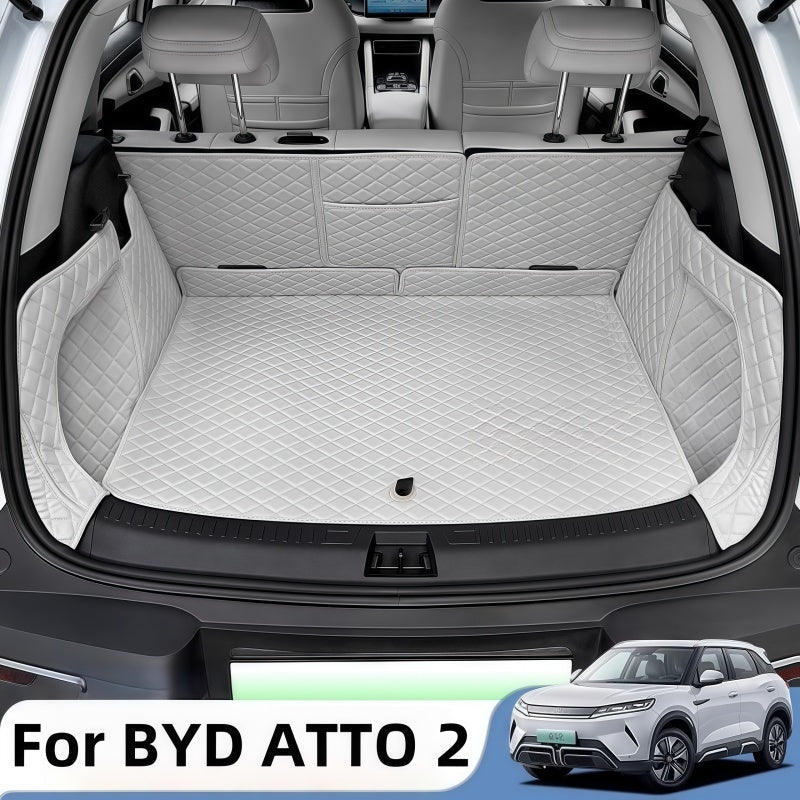 Premium Full-Cover Leather Trunk Mat for BYD Atto 2