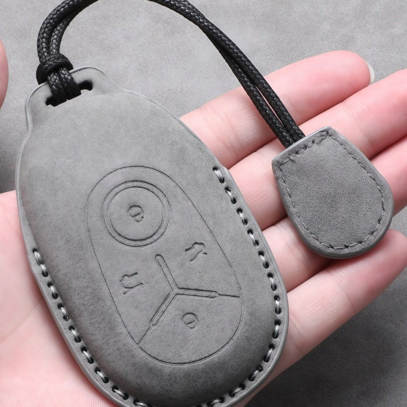 Premium Leather Key Fob Cover for Geely E2 / EX2