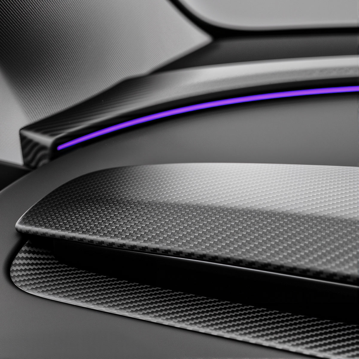 TESERY Real Dry Carbon Fiber Dashboard Cover Overlay for Model 3 Highland / Model Y Juniper - Tesery Official Store