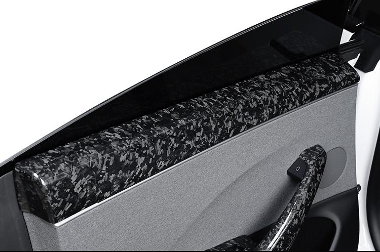 Real Dry Carbon Fiber Upper Door Trim Panel Overlay for Model 3 Highland & New Model Y - Tesery Official Store