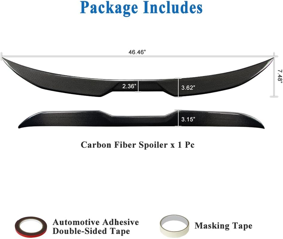 Real Carbon Fiber Trunk Spoiler for BMW 3-Series E92 Coupe E92 M3 (MP Style Motorsport Performance)