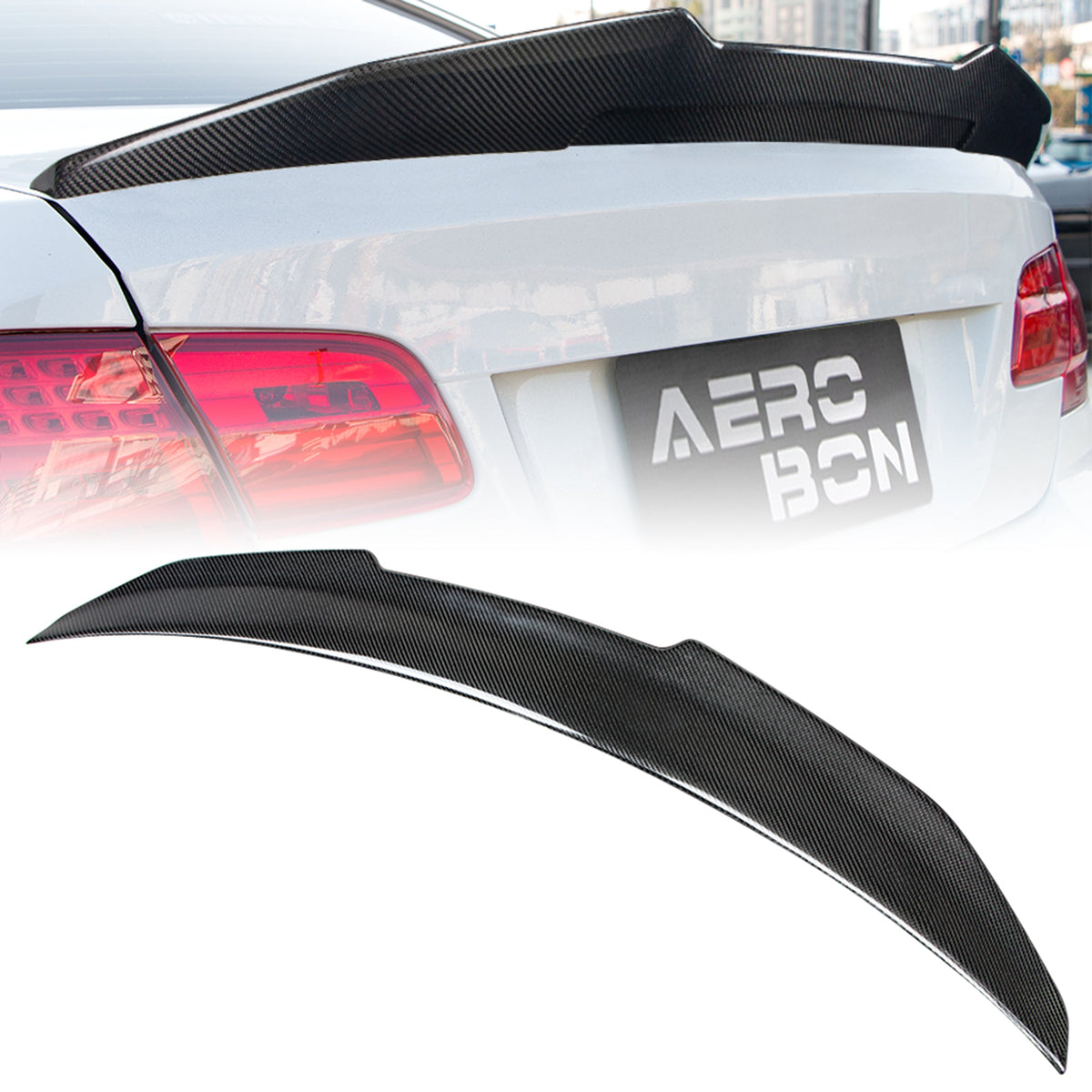 Real Carbon Fiber Trunk Spoiler for BMW 3-Series E92 Coupe E92 M3 (H Style High Kick)