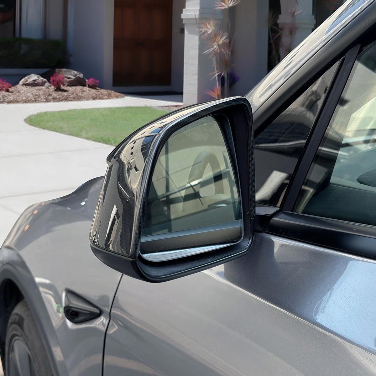 TESERY Side Mirror Cover for Tesla Model Y ( Inspired By Model Y Juniper Style ) - Carbon Fiber Exterior Mods - Tesery Official Store