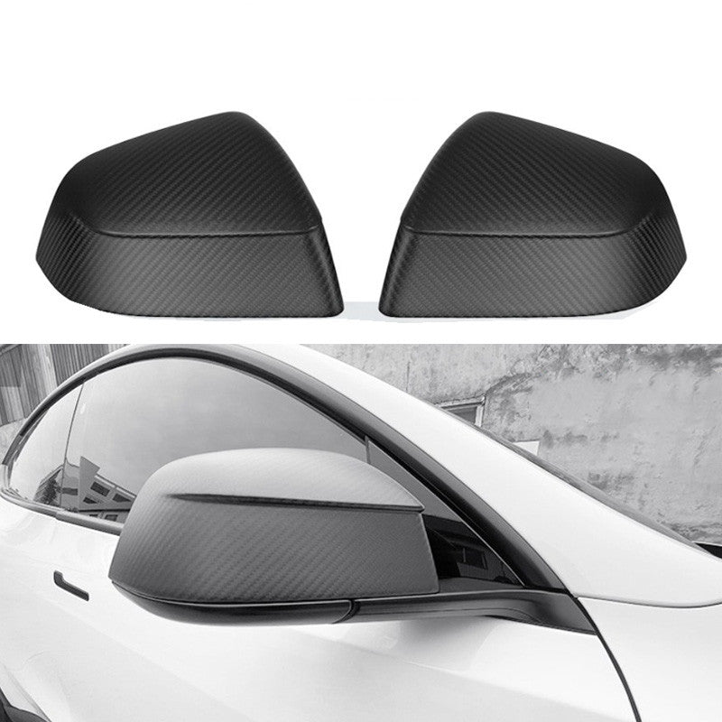 TESERY Side Mirror Cover for Tesla Model Y ( Inspired By Model Y Juniper Style ) - Carbon Fiber Exterior Mods - Tesery Official Store