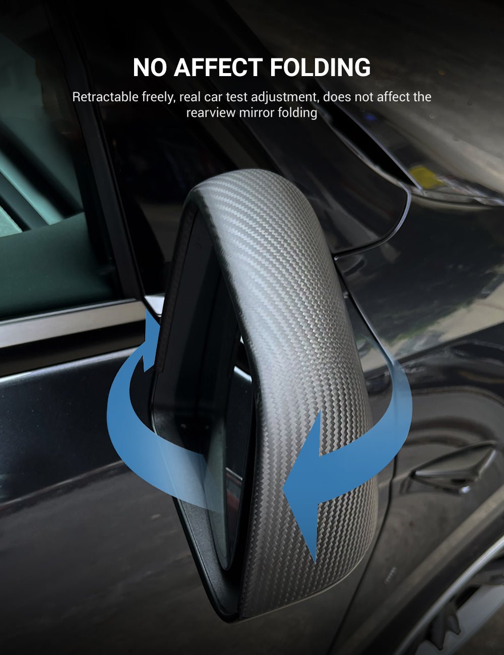 Side Mirror Cover OEM Style for Tesla Model X / S - Dry Carbon Fiber Exterior Mods - Tesery Official Store