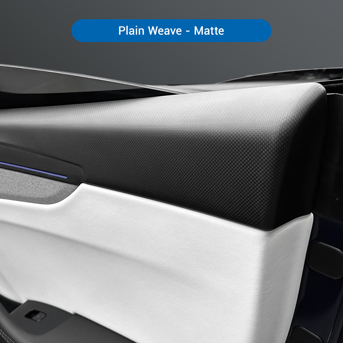 TESERY Dry Carbon Fiber Full Upper Oversized Extended Door Panel Overlays for Model Y Juniper - Tesery Official Store