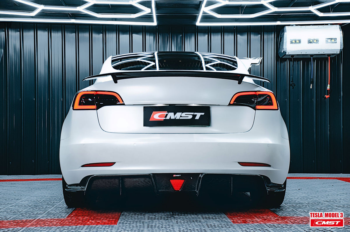 TESERY Tesla Model 3 Carbon Fiber Rear Spoiler Ver.3 - Tesery Official Store